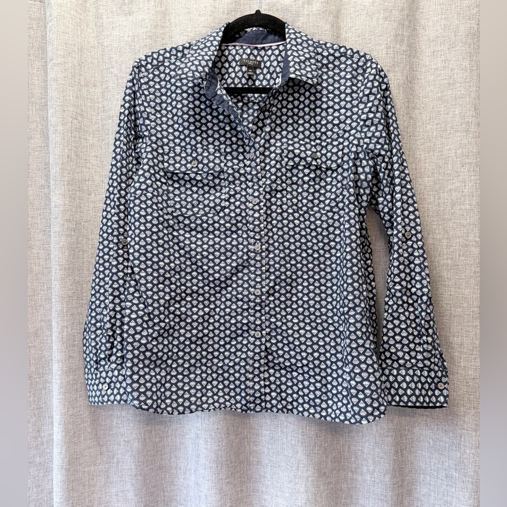 Talbot's Women's Patterned Button Down 14P